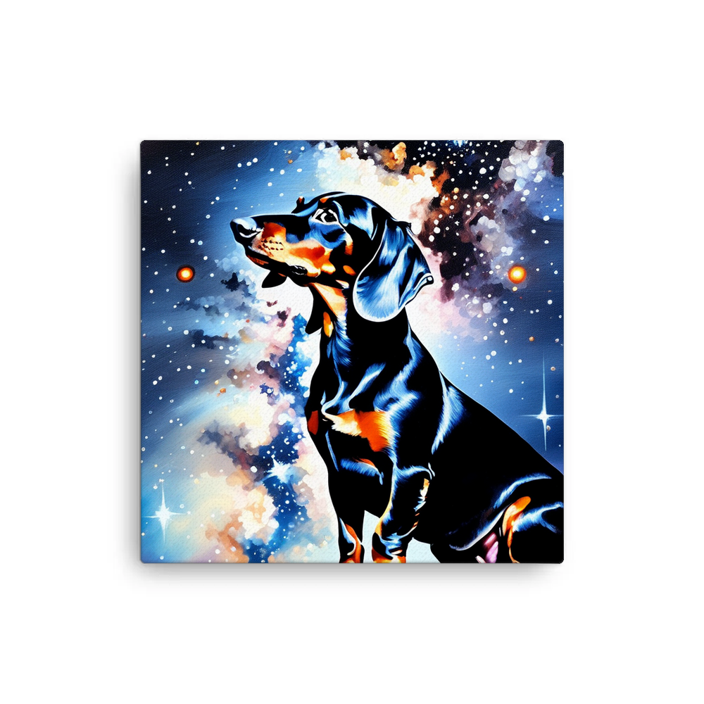 PugMug Custom Black Dachshund Canvas