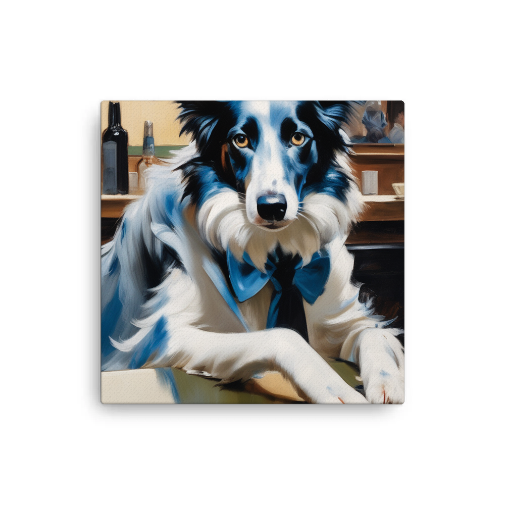 PugMug Custom Blue Merle Border Collie Canvas