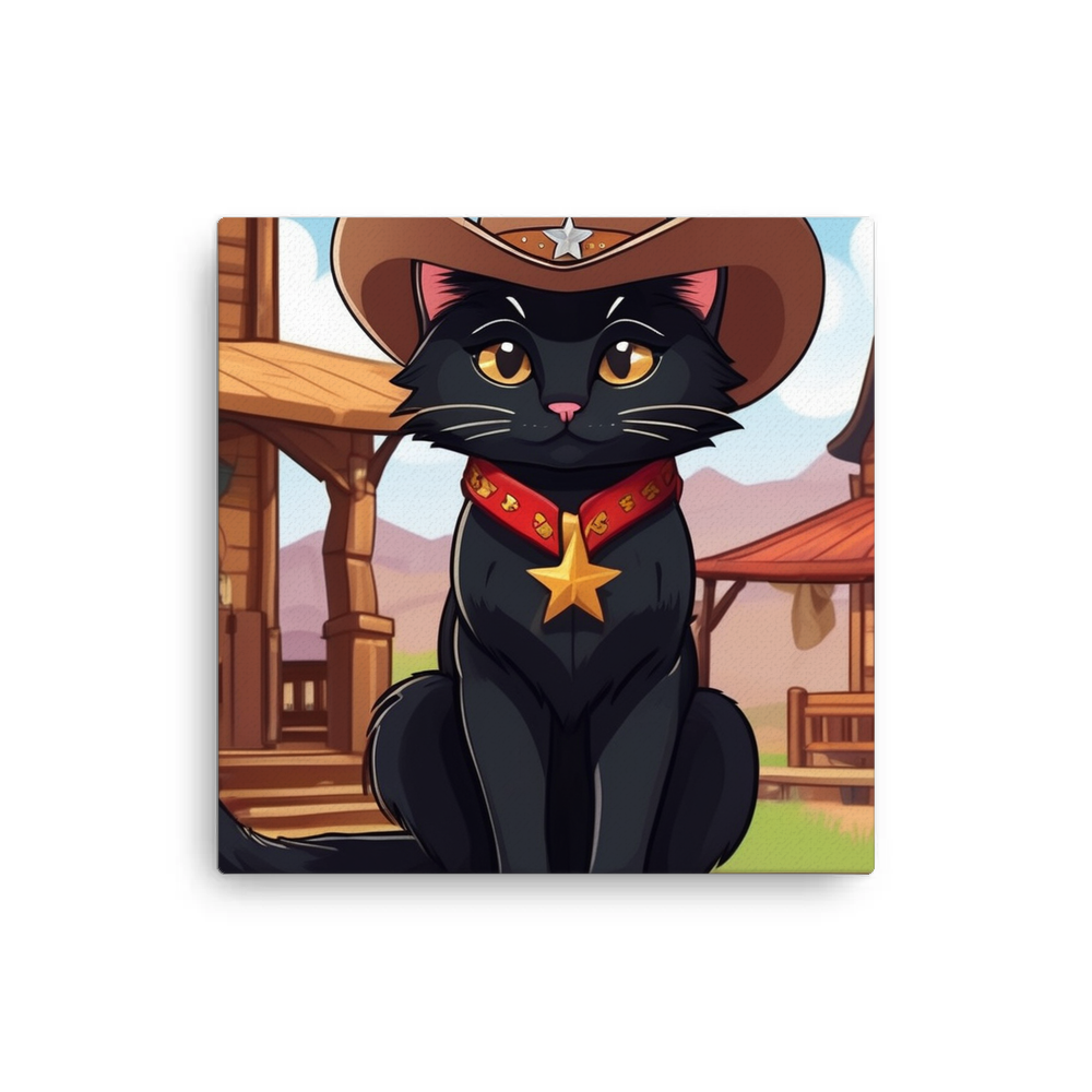 PugMug Custom Black Companion Cat Canvas