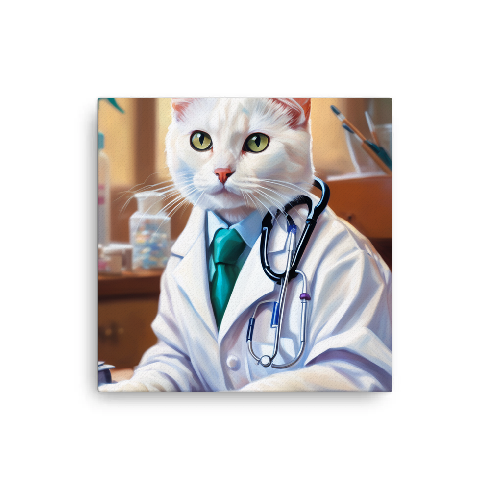 PugMug Custom White Companion Cat Canvas