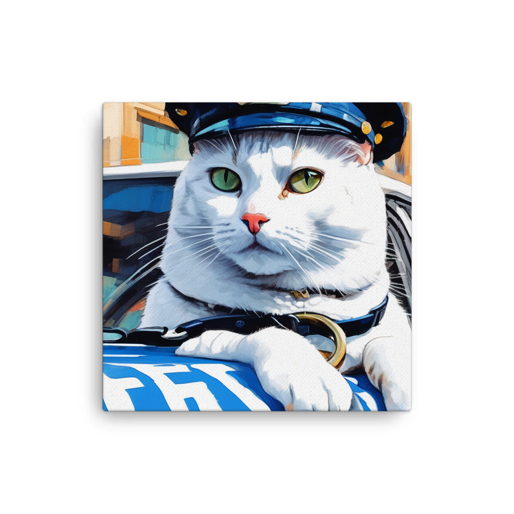 PugMug Custom White Companion Cat Canvas