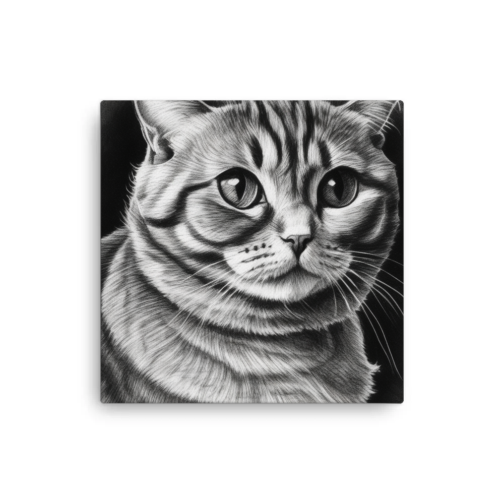 PugMug Custom Tabby Scottish Fold Cat Canvas