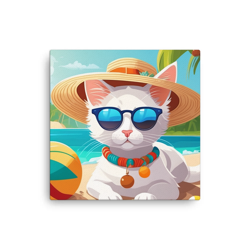 PugMug Custom White Companion Cat Canvas