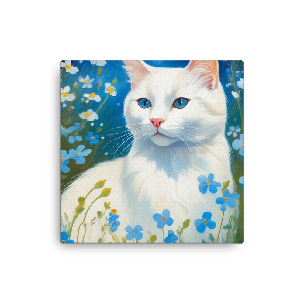 PugMug Custom White Companion Cat Canvas