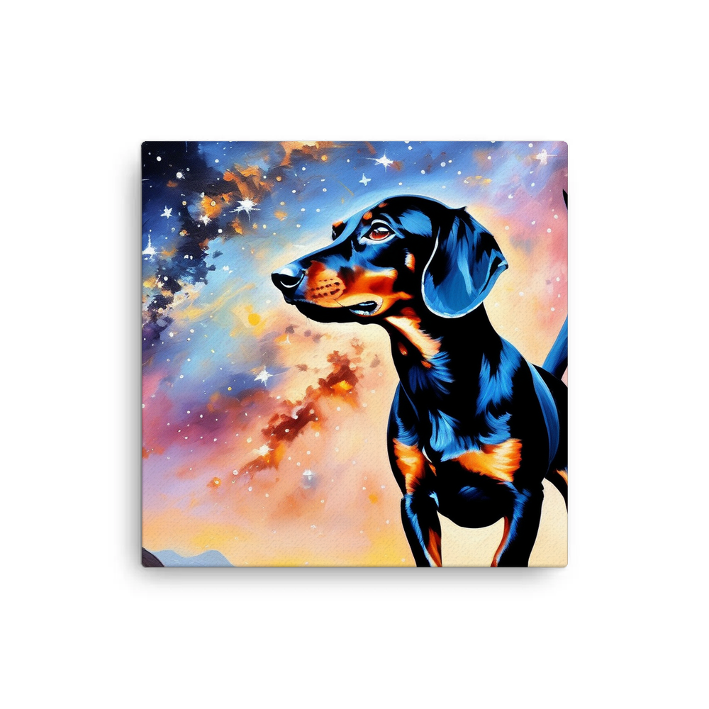 PugMug Custom Black Dachshund Canvas