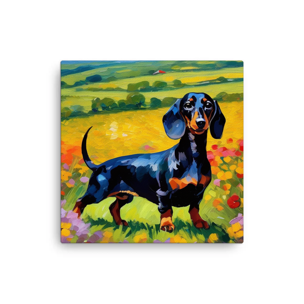 PugMug Custom Black Dachshund Canvas