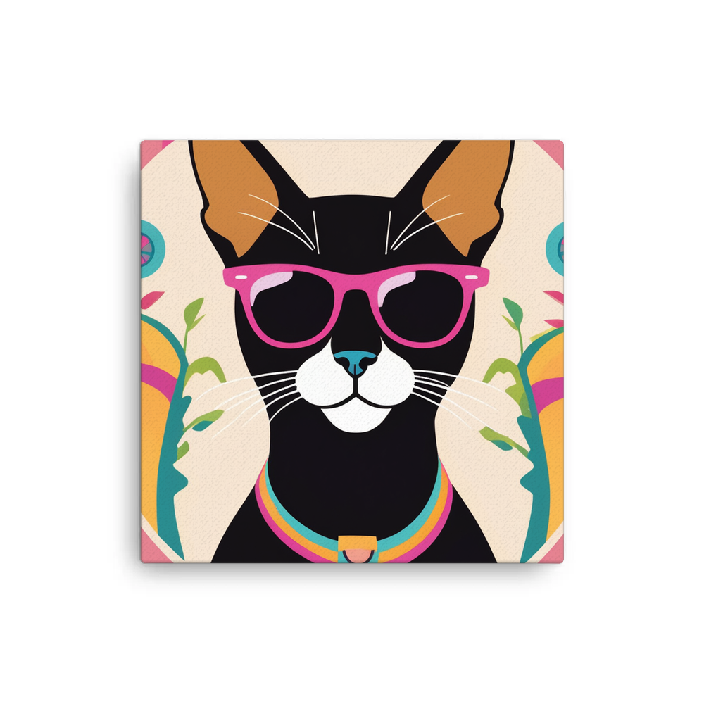 PugMug Custom Black Abyssinian Cat Canvas