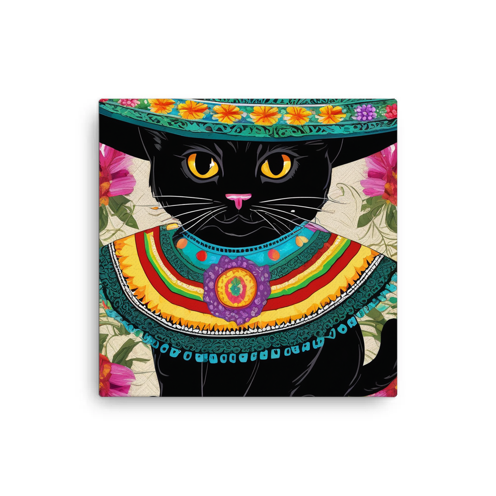 PugMug Custom Black Exotic Cat Canvas
