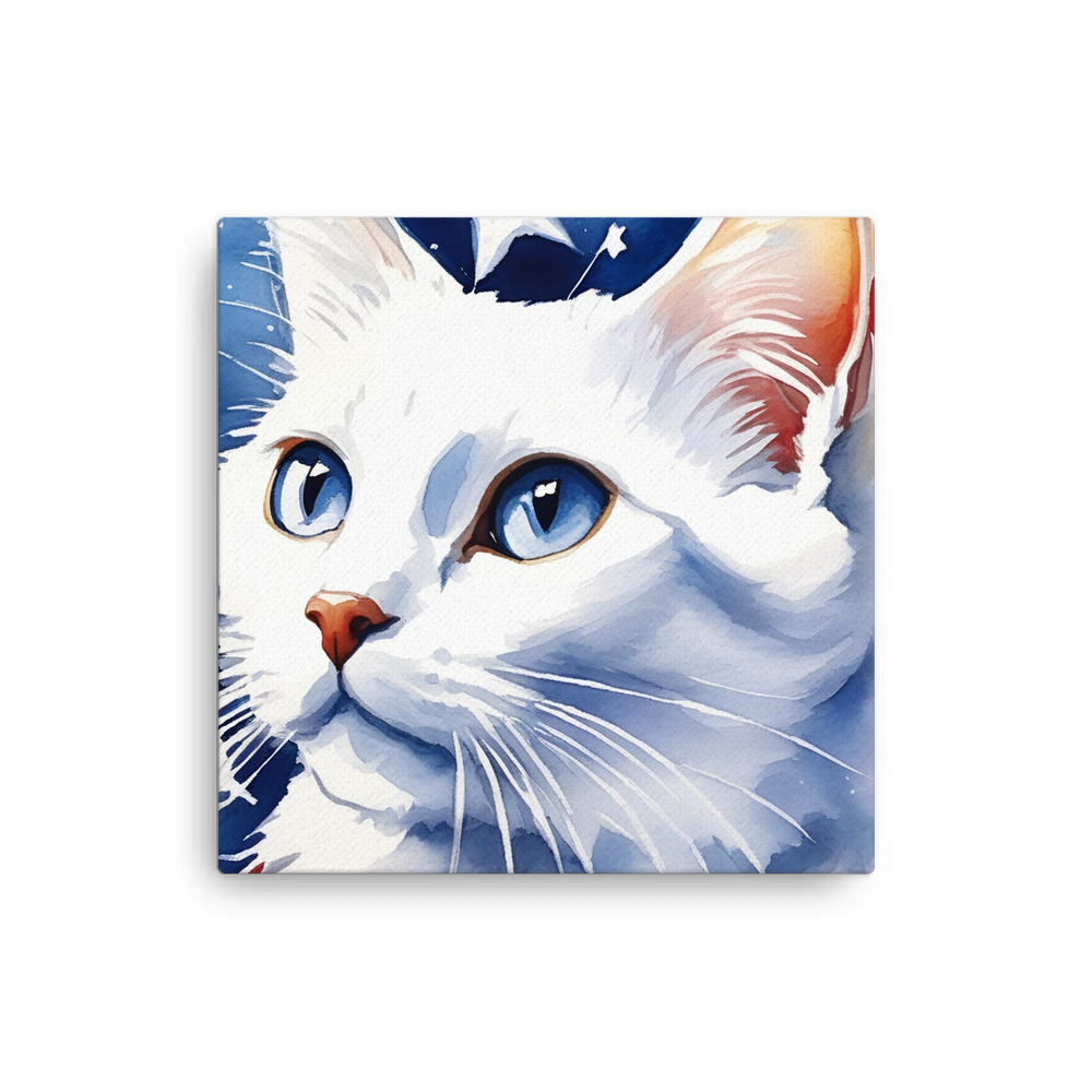 PugMug Custom White Companion Cat Canvas