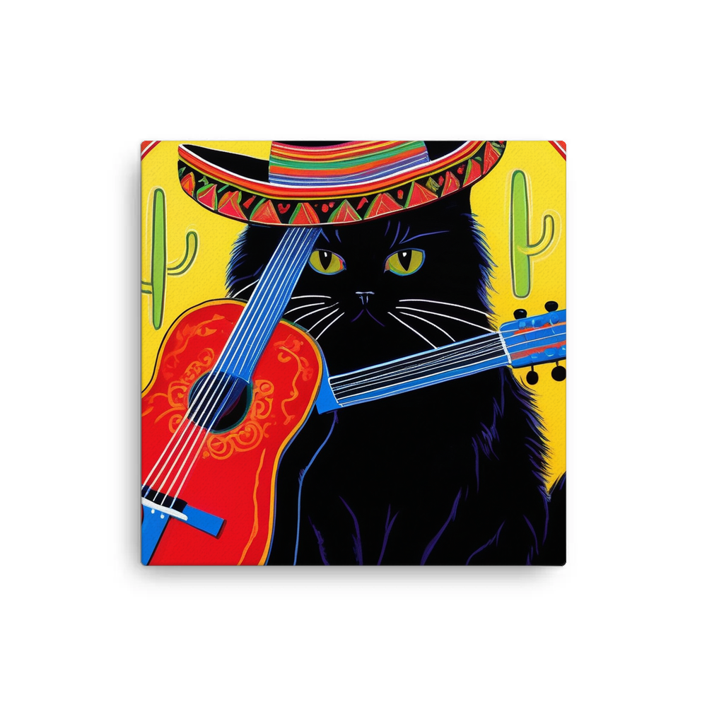 PugMug Custom Black Persian Cat Canvas