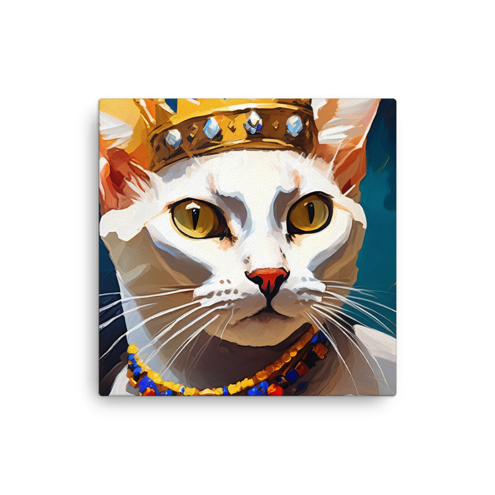 PugMug Custom White Abyssinian Cat Canvas