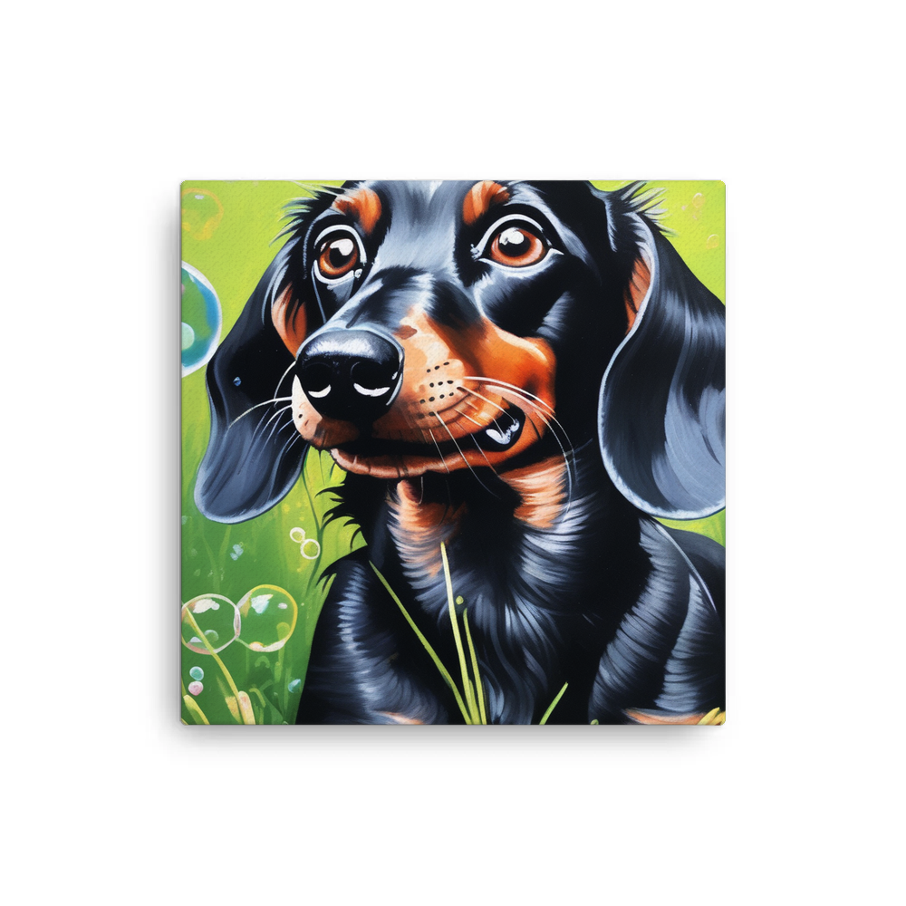 PugMug Custom Black Dachshund Canvas
