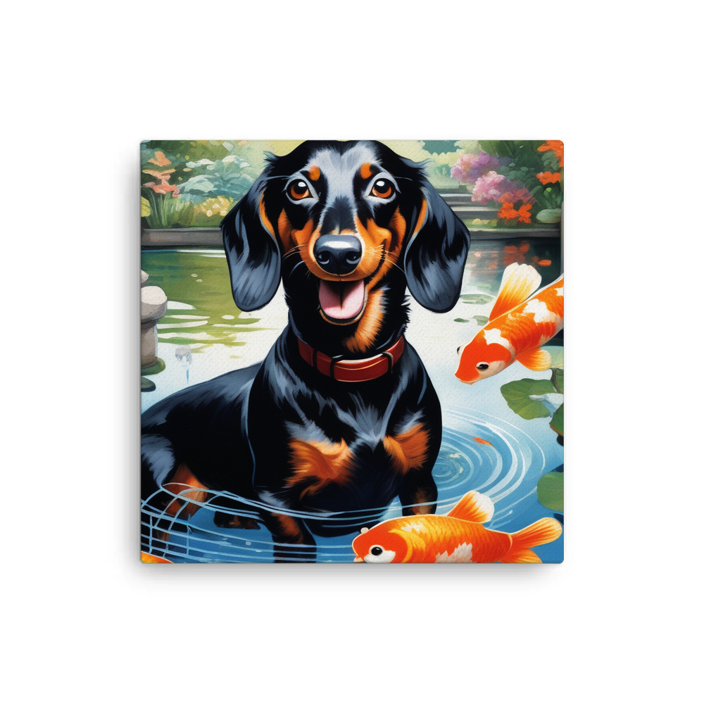 PugMug Custom Black Dachshund Canvas