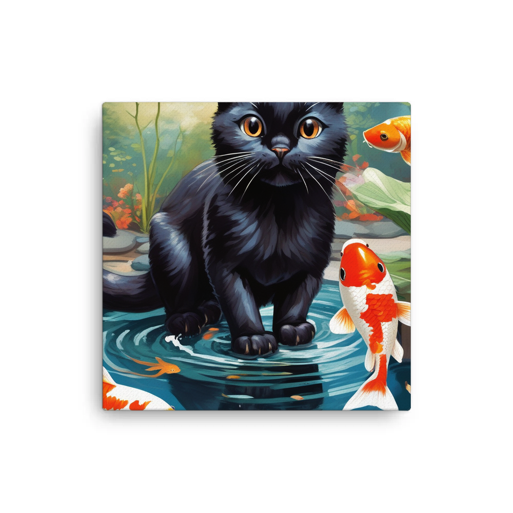 PugMug Custom Black Exotic Cat Canvas