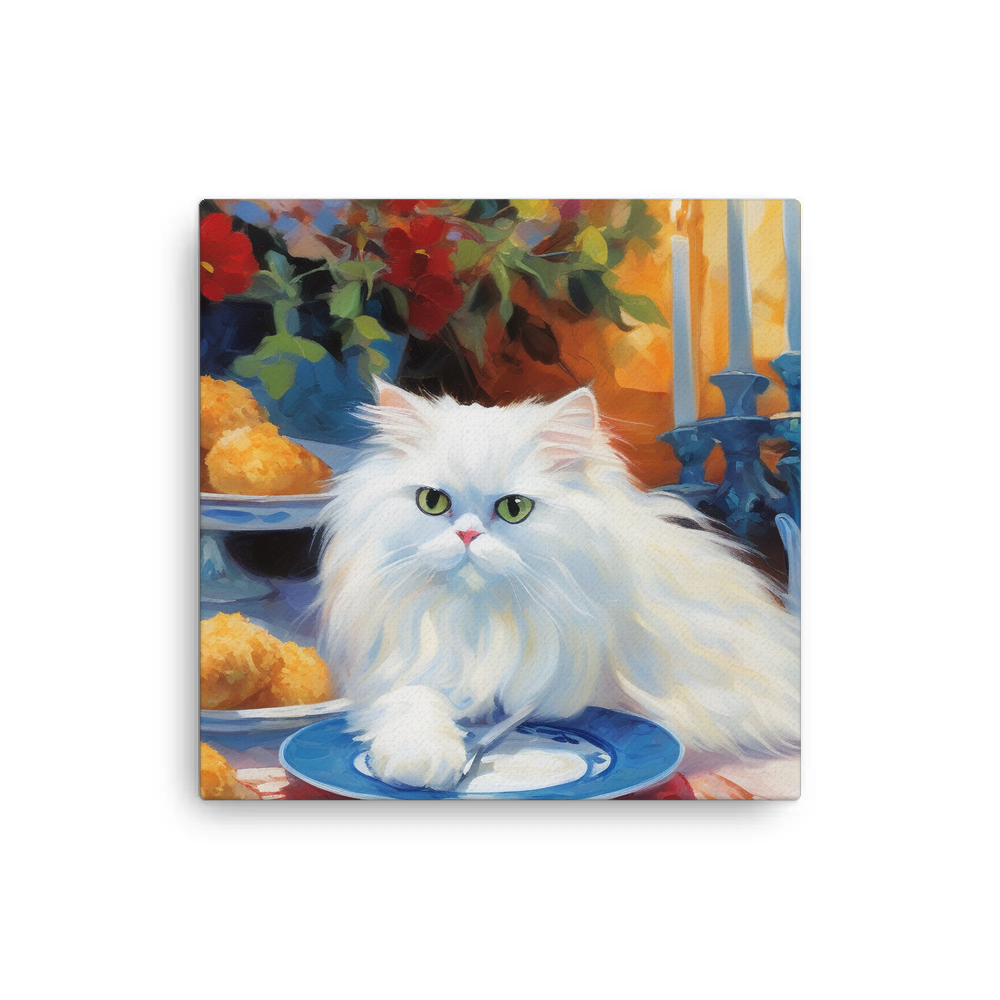 PugMug Custom White Persian Cat Canvas