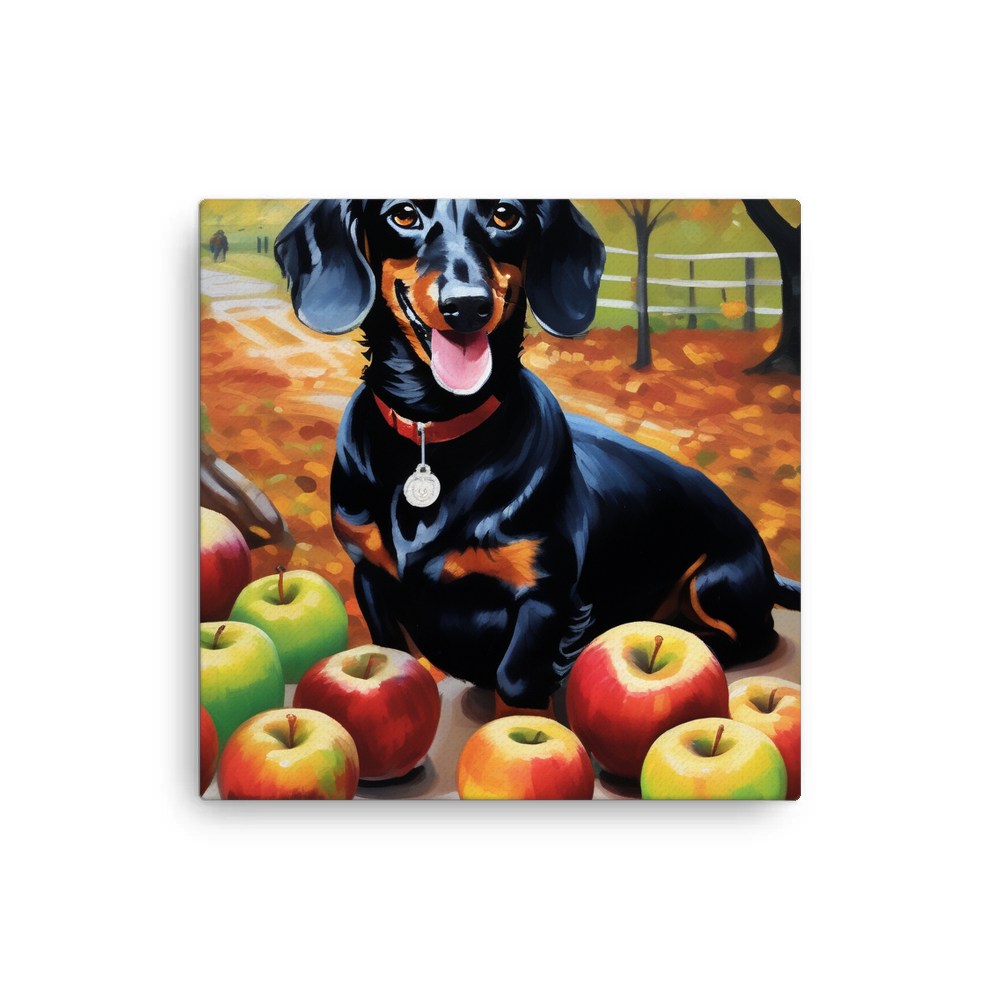 PugMug Custom Black Dachshund Canvas