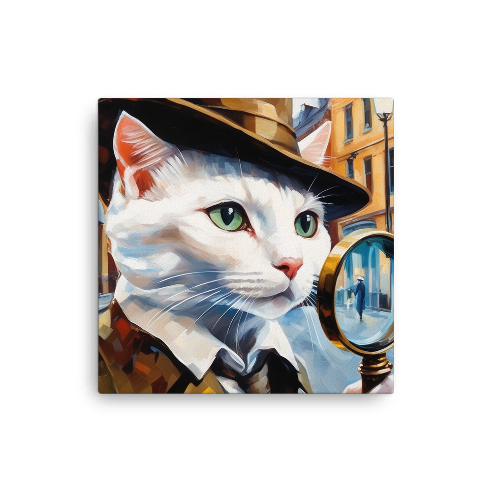PugMug Custom White Companion Cat Canvas