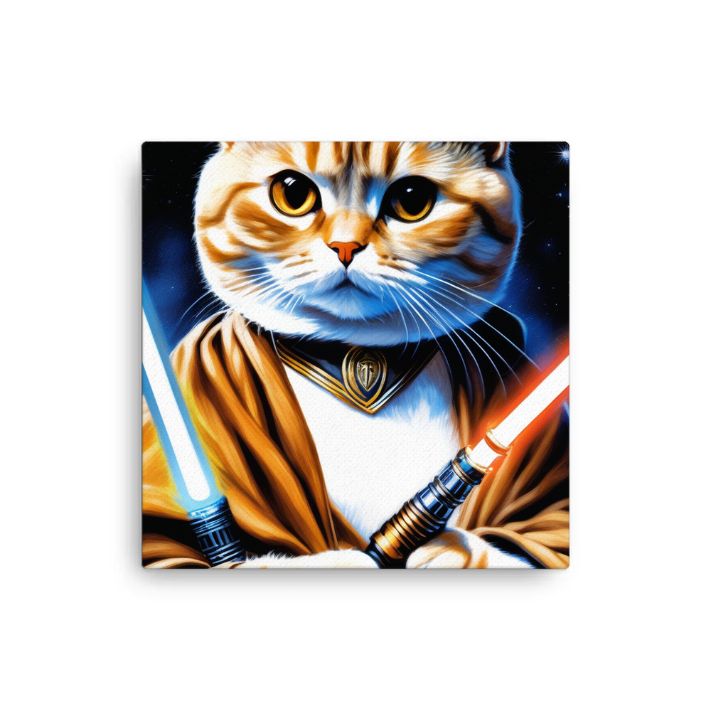 PugMug Custom Tabby Scottish Fold Cat Canvas