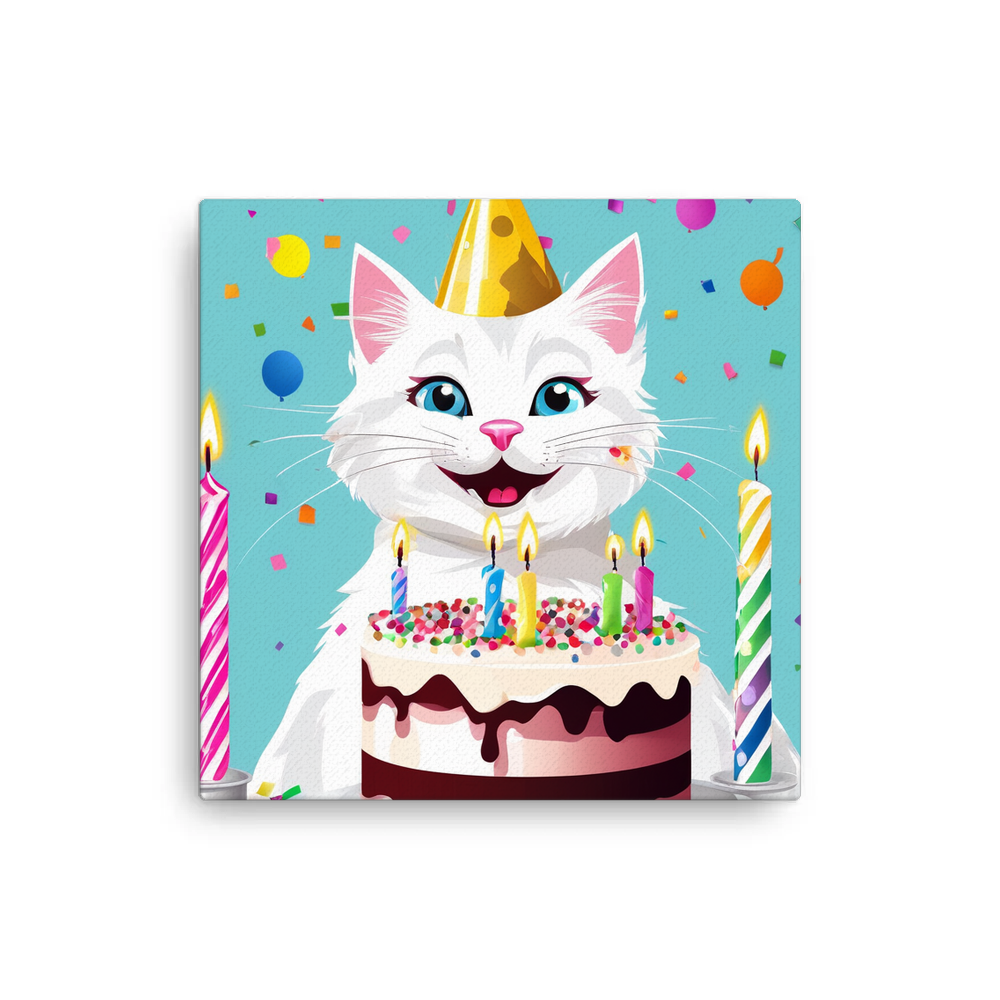 PugMug Custom White Companion Cat Canvas