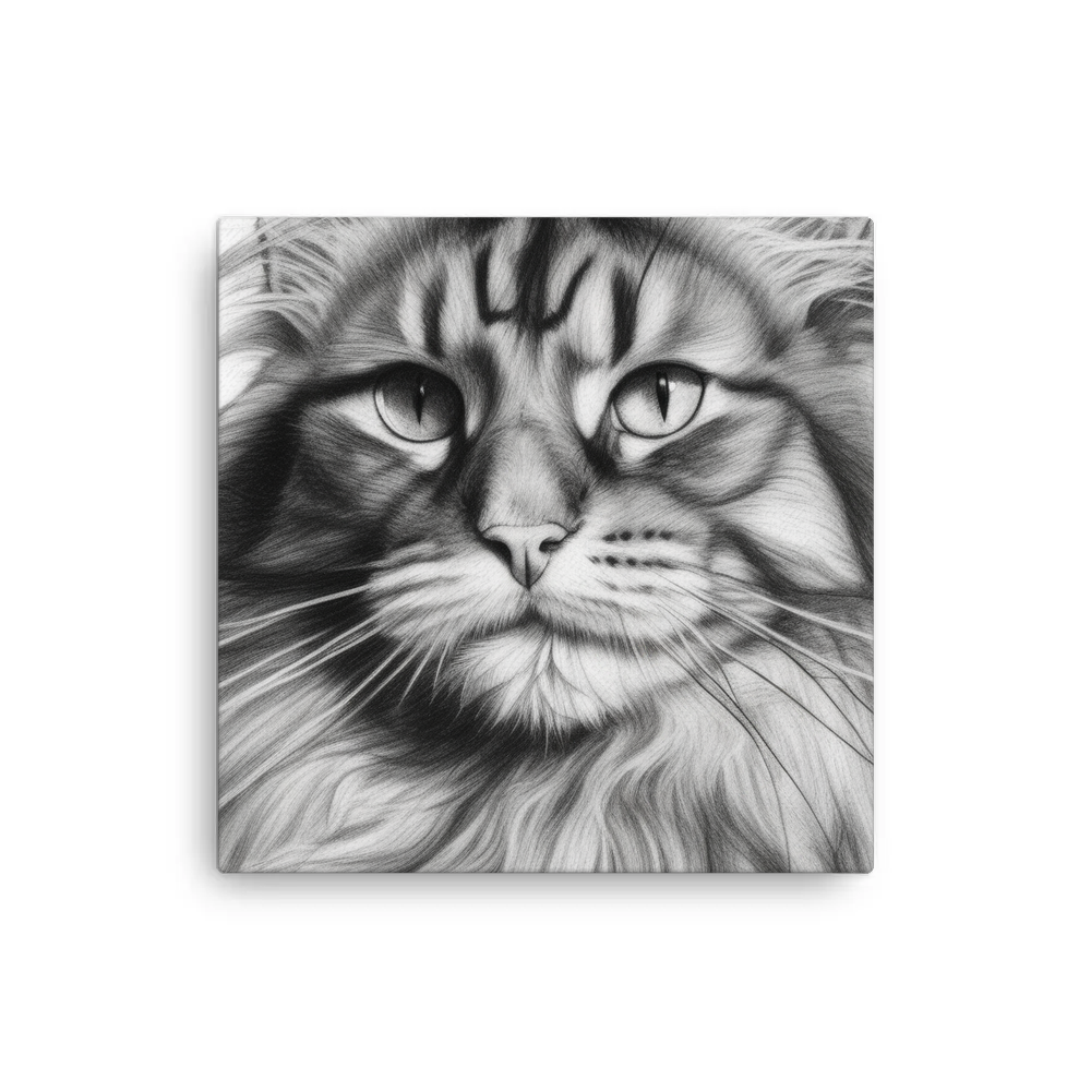PugMug Custom Tabby Maine Coon Cat Canvas