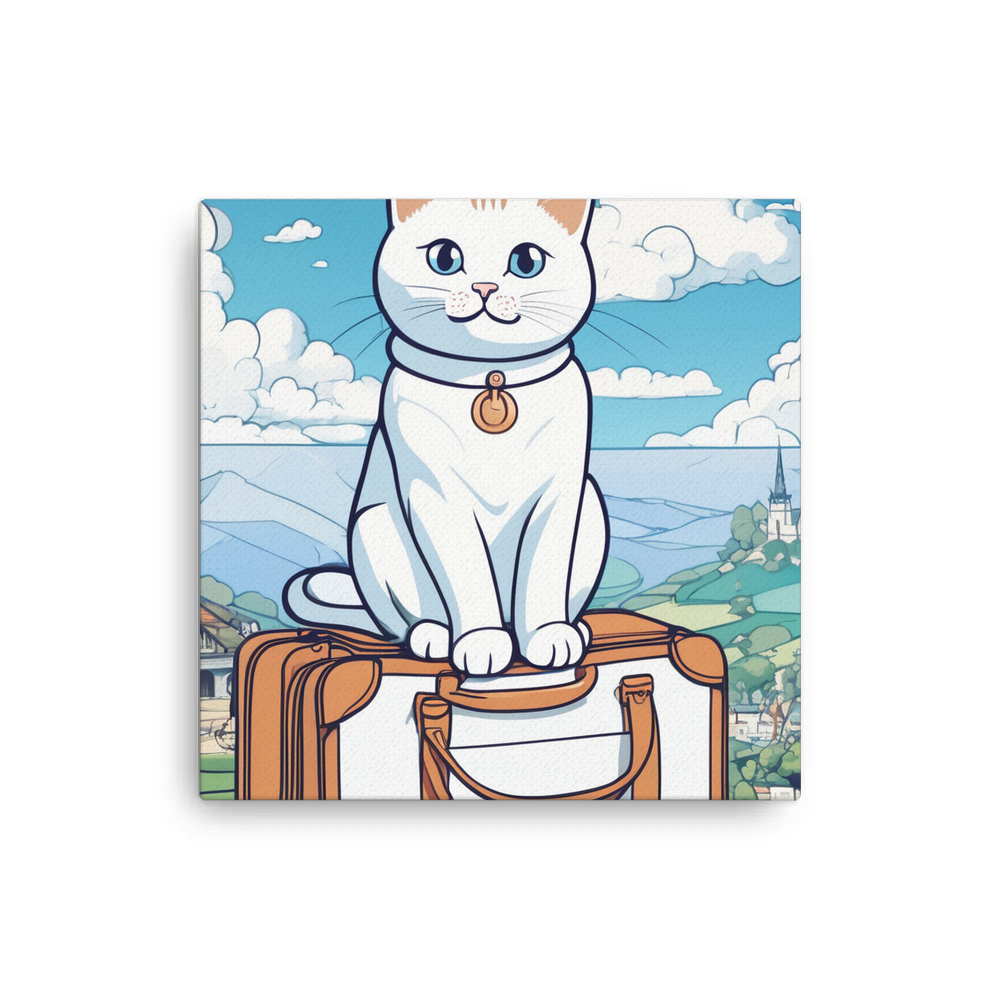 PugMug Custom White Companion Cat Canvas