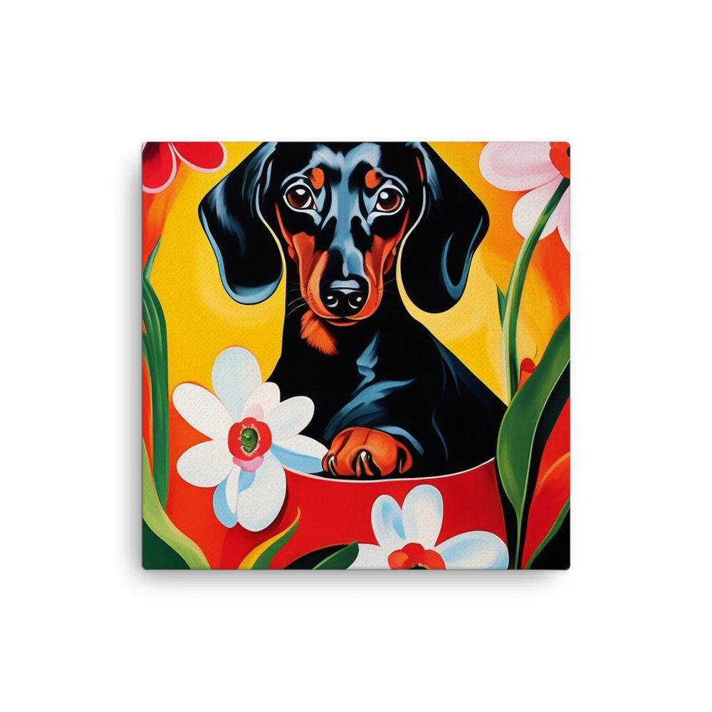 PugMug Custom Black Dachshund Canvas