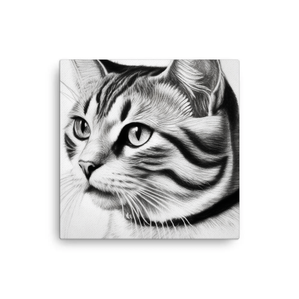 PugMug Custom White American Shorthair Cat Canvas