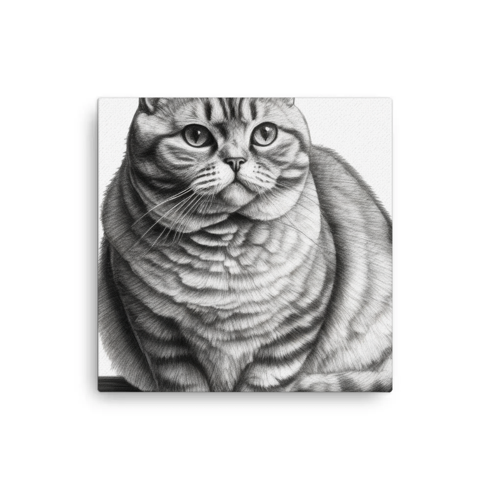 PugMug Custom Tabby British Shorthair Cat Canvas