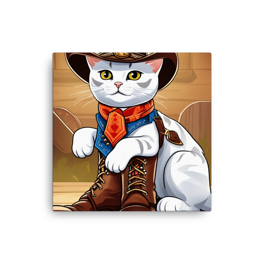 PugMug Custom White American Shorthair Cat Canvas