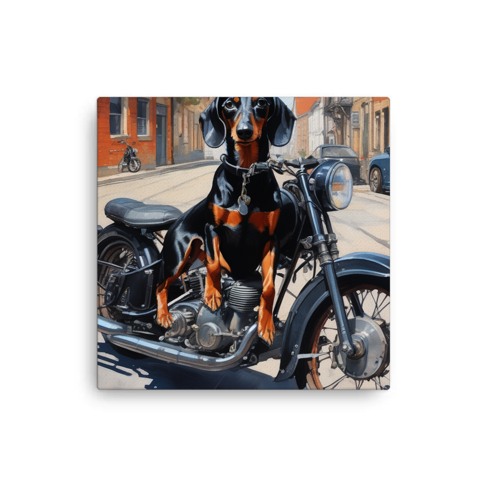 PugMug Custom Black Dachshund Canvas