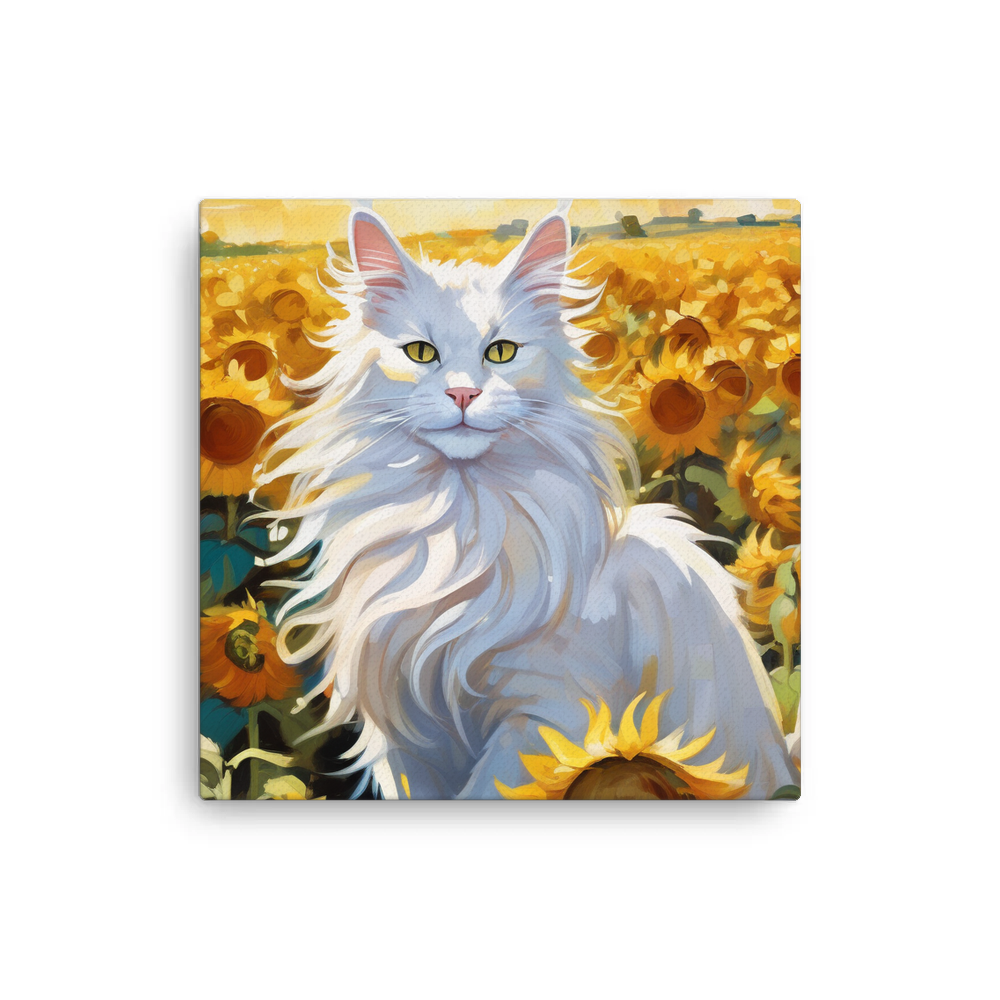 PugMug Custom White Maine Coon Cat Canvas