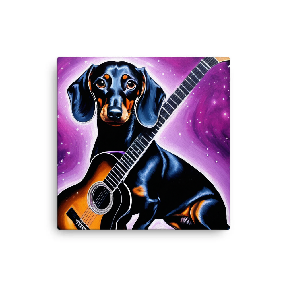 PugMug Custom Black Dachshund Canvas