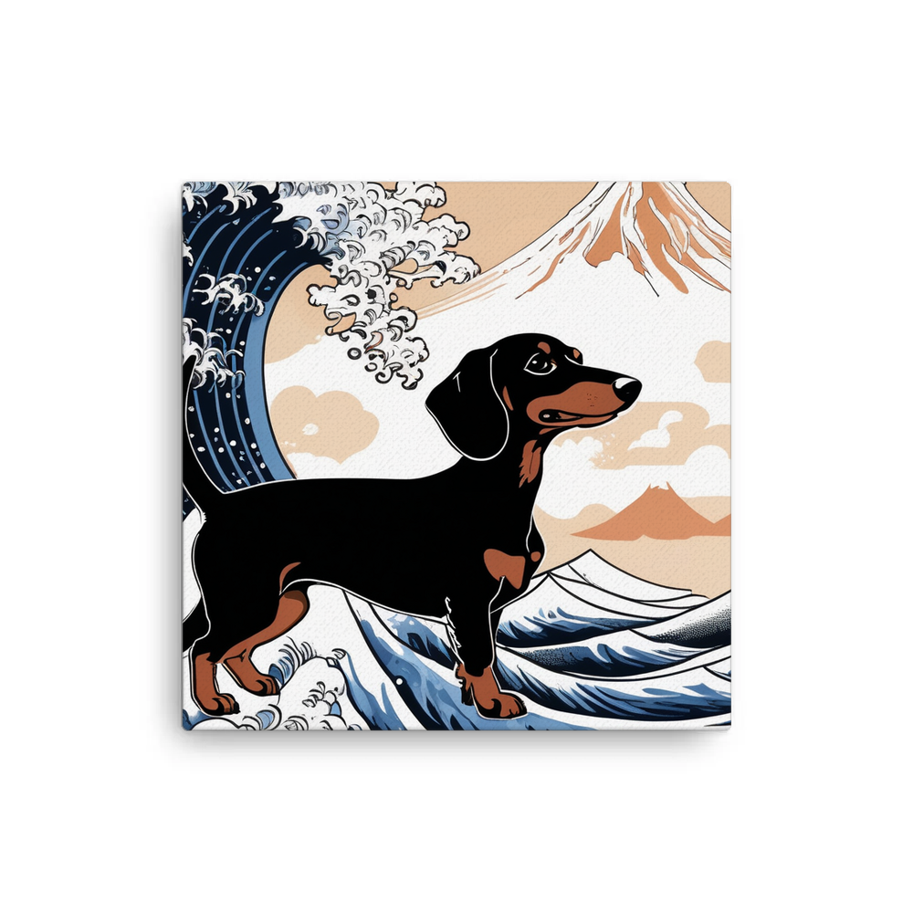 PugMug Custom Black Dachshund Canvas