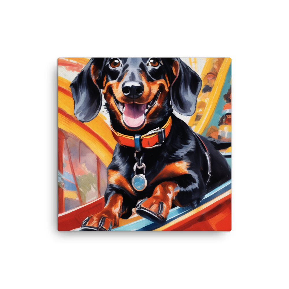 PugMug Custom Black Dachshund Canvas