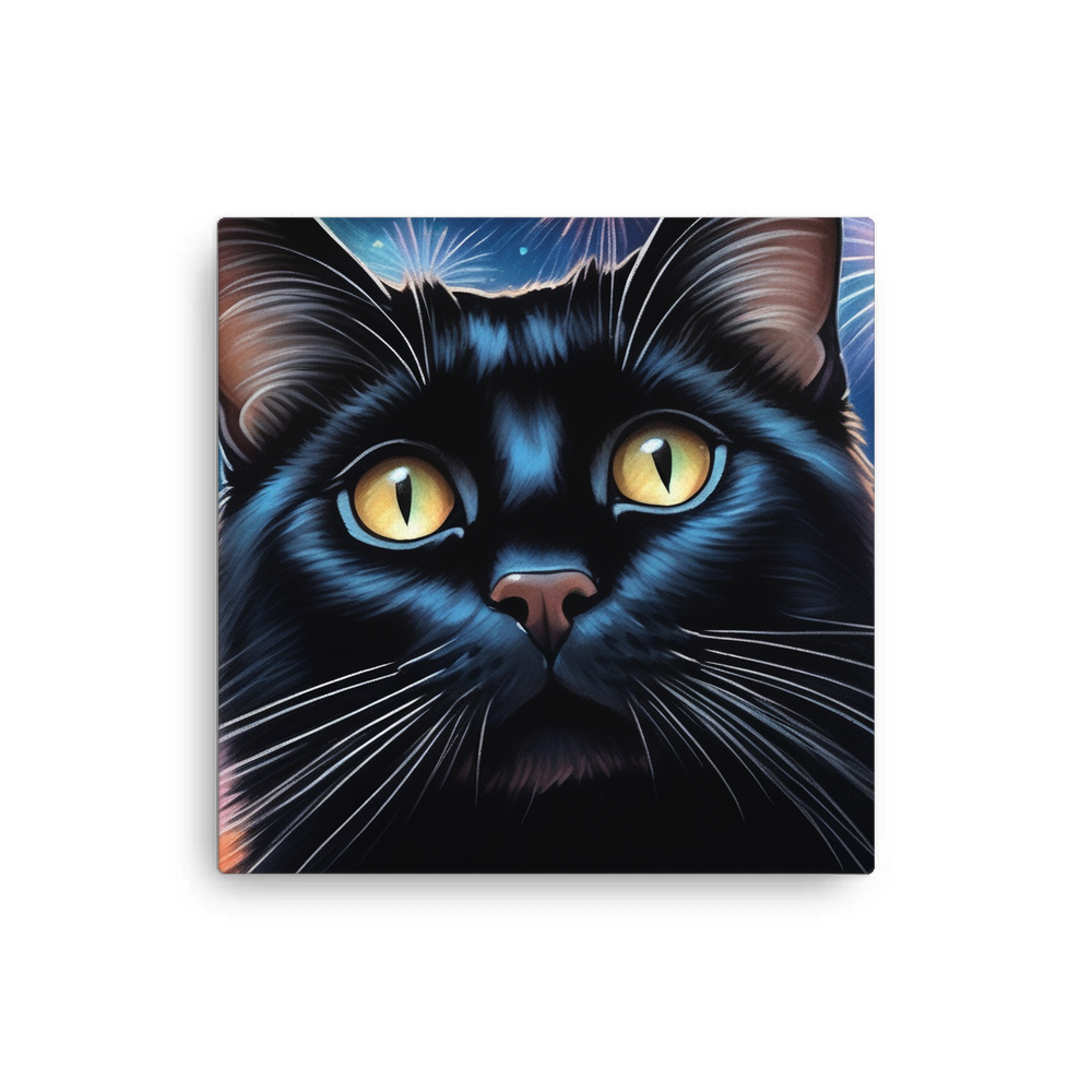 PugMug Custom Black Companion Cat Canvas