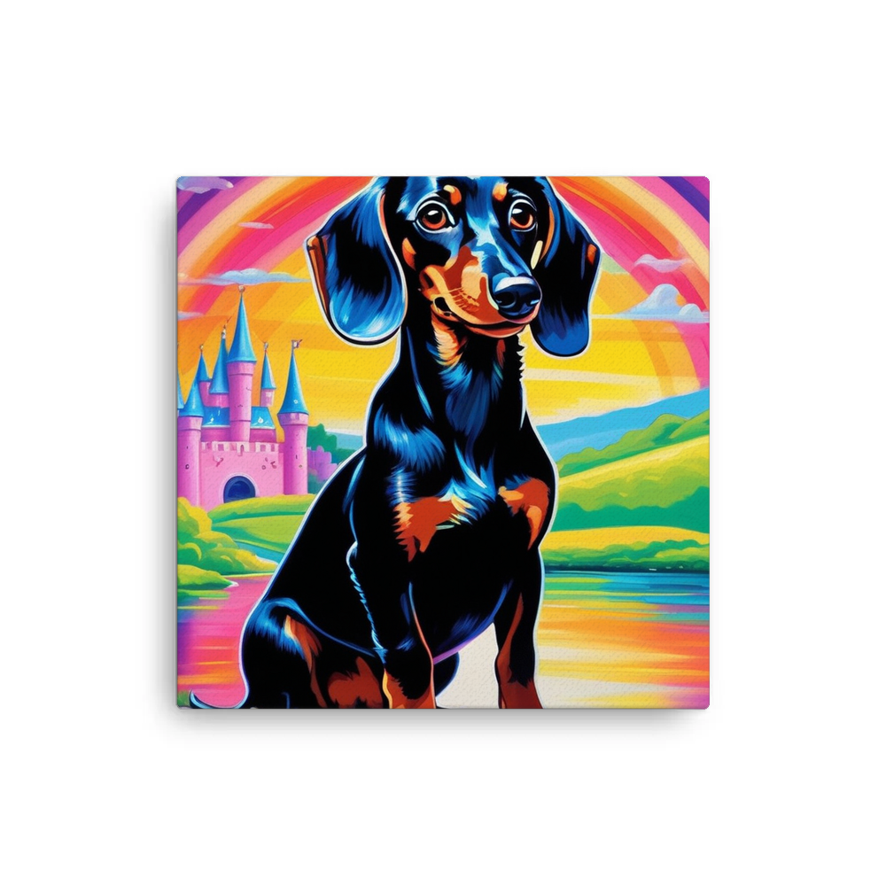 PugMug Custom Black Dachshund Canvas