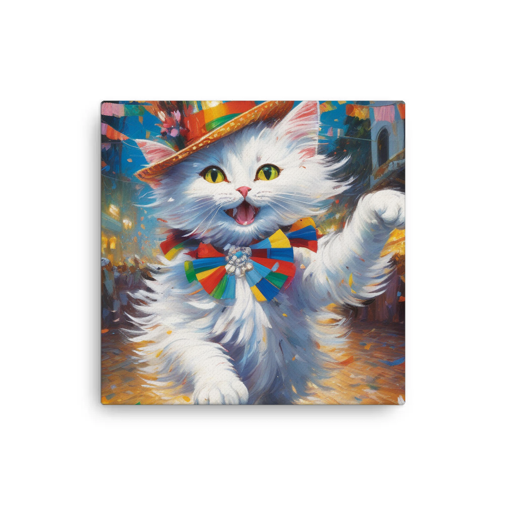 PugMug Custom White Companion Cat Canvas