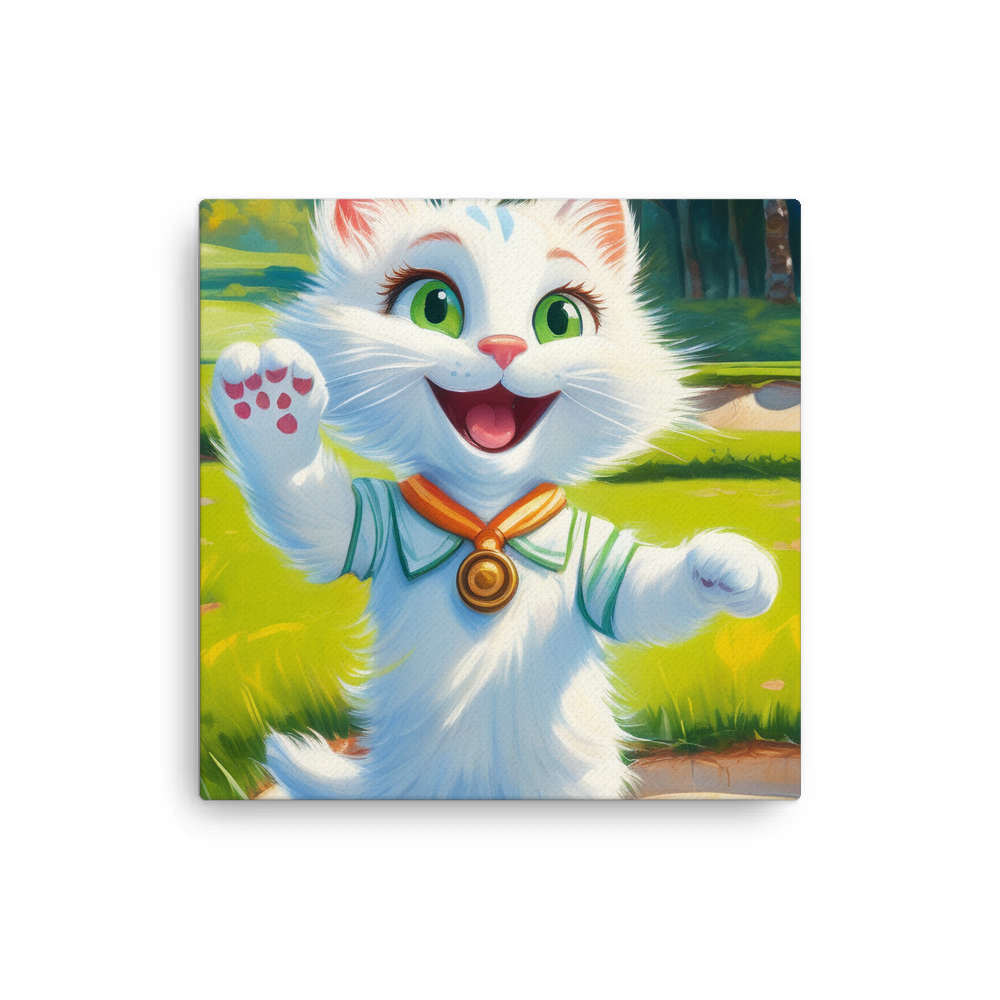 PugMug Custom White Companion Cat Canvas