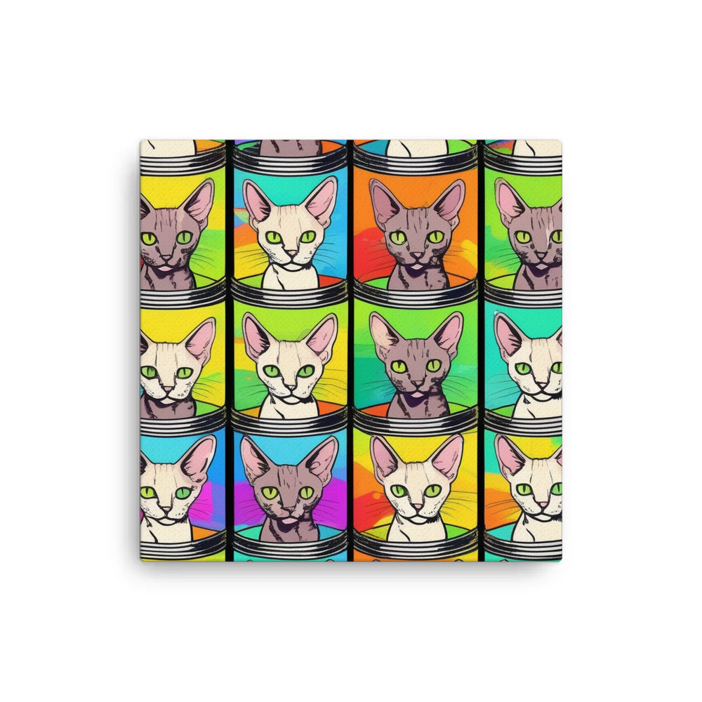 PugMug Custom Tabby Devon Rex Cat Canvas