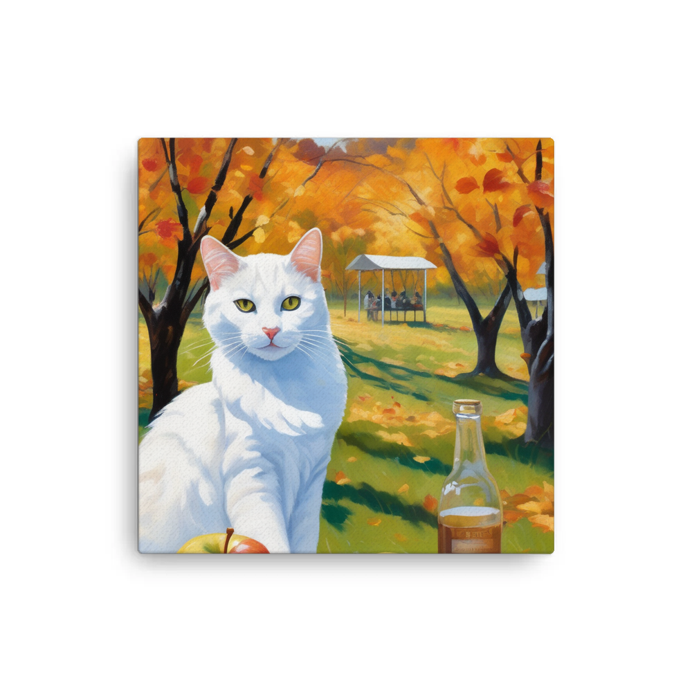 PugMug Custom White Companion Cat Canvas