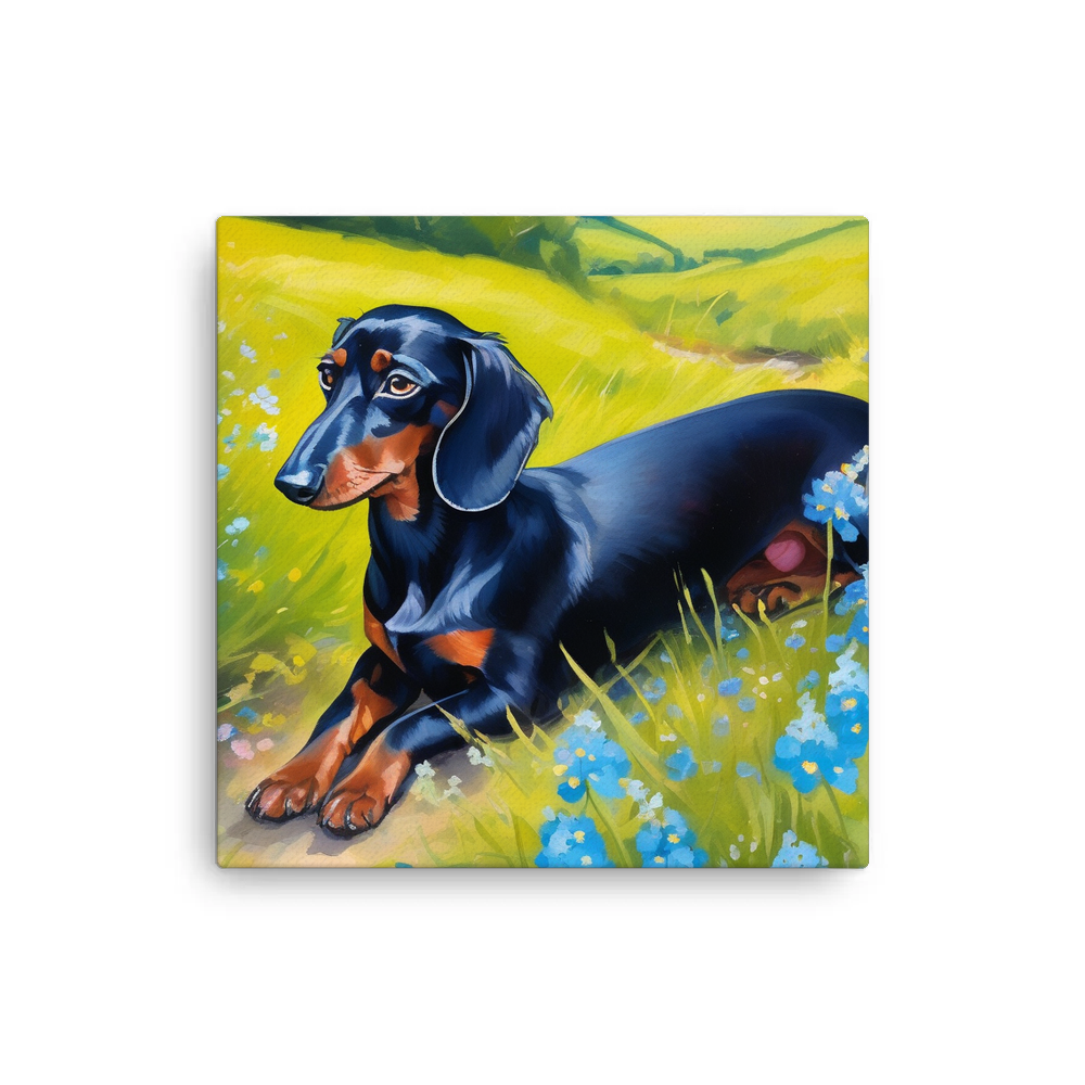 PugMug Custom Black Dachshund Canvas