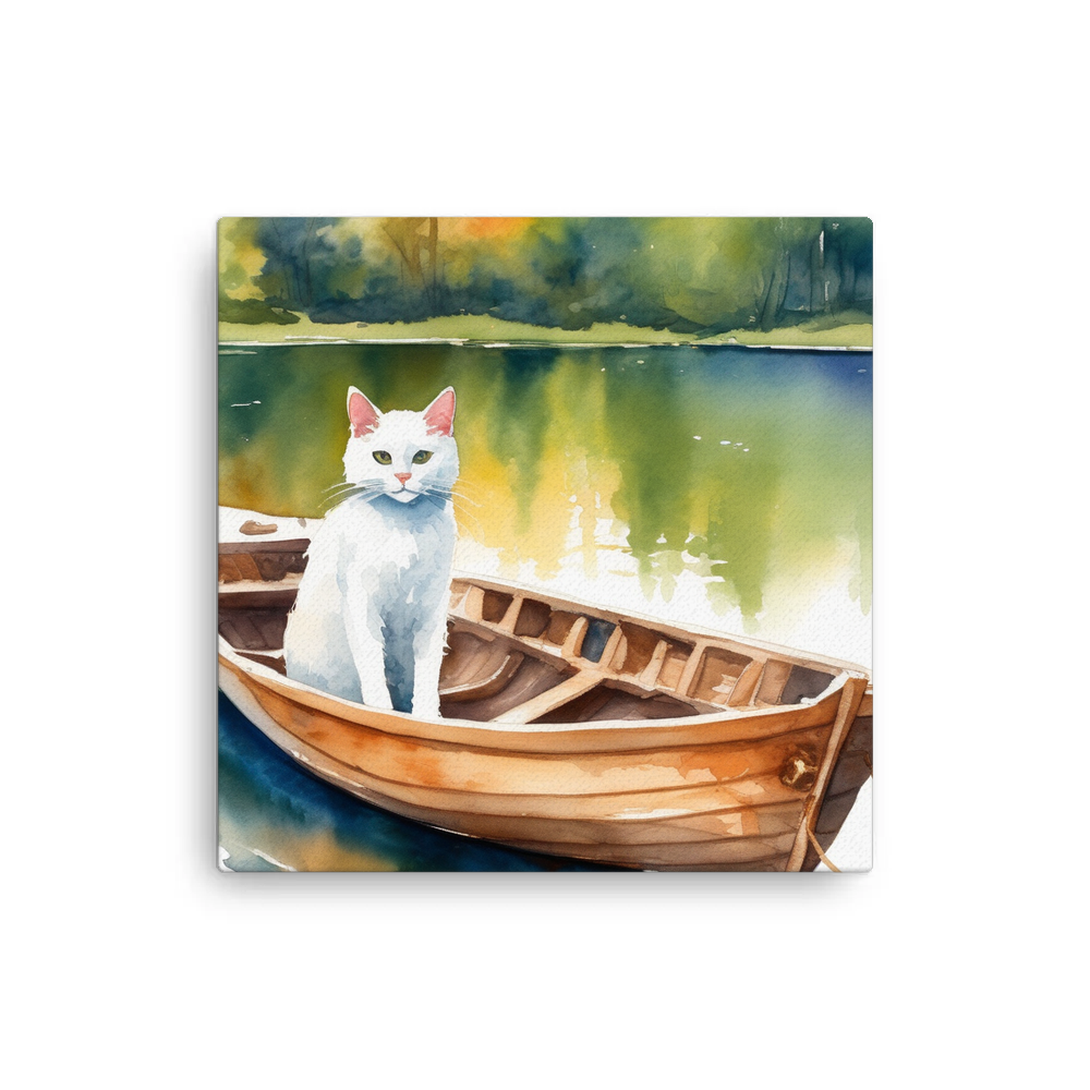 PugMug Custom White Companion Cat Canvas