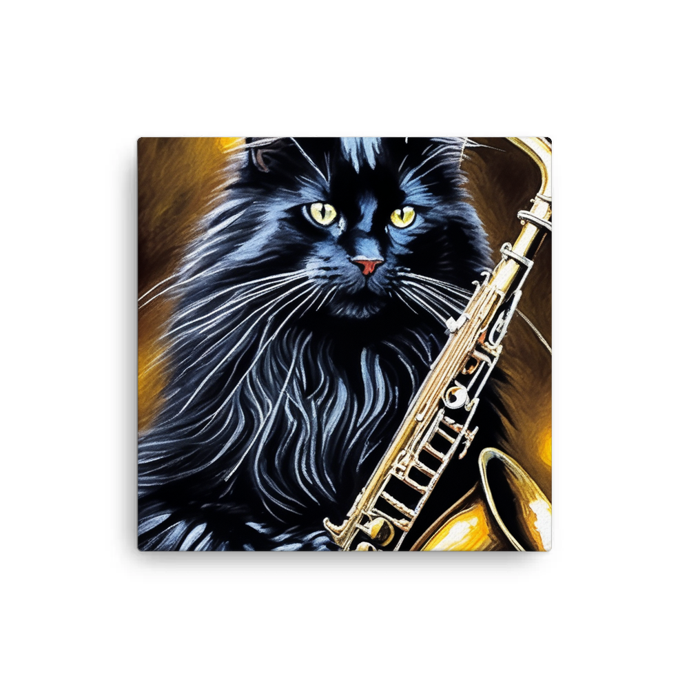 PugMug Custom Black Maine Coon Cat Canvas