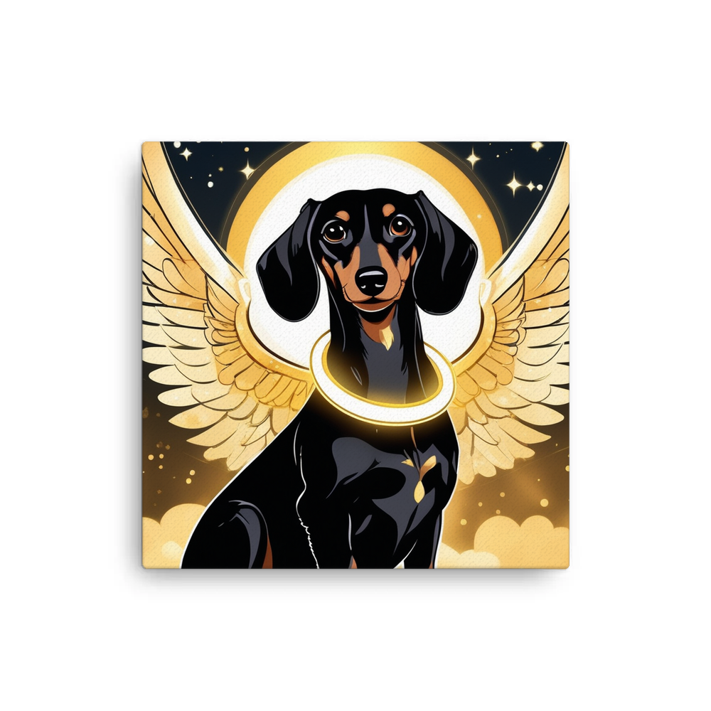 PugMug Custom Black Dachshund Canvas