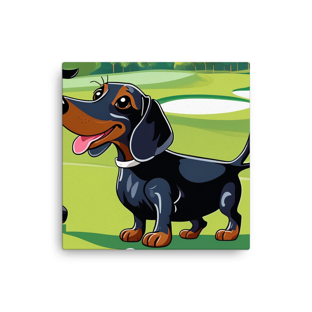 PugMug Custom Black Dachshund Canvas