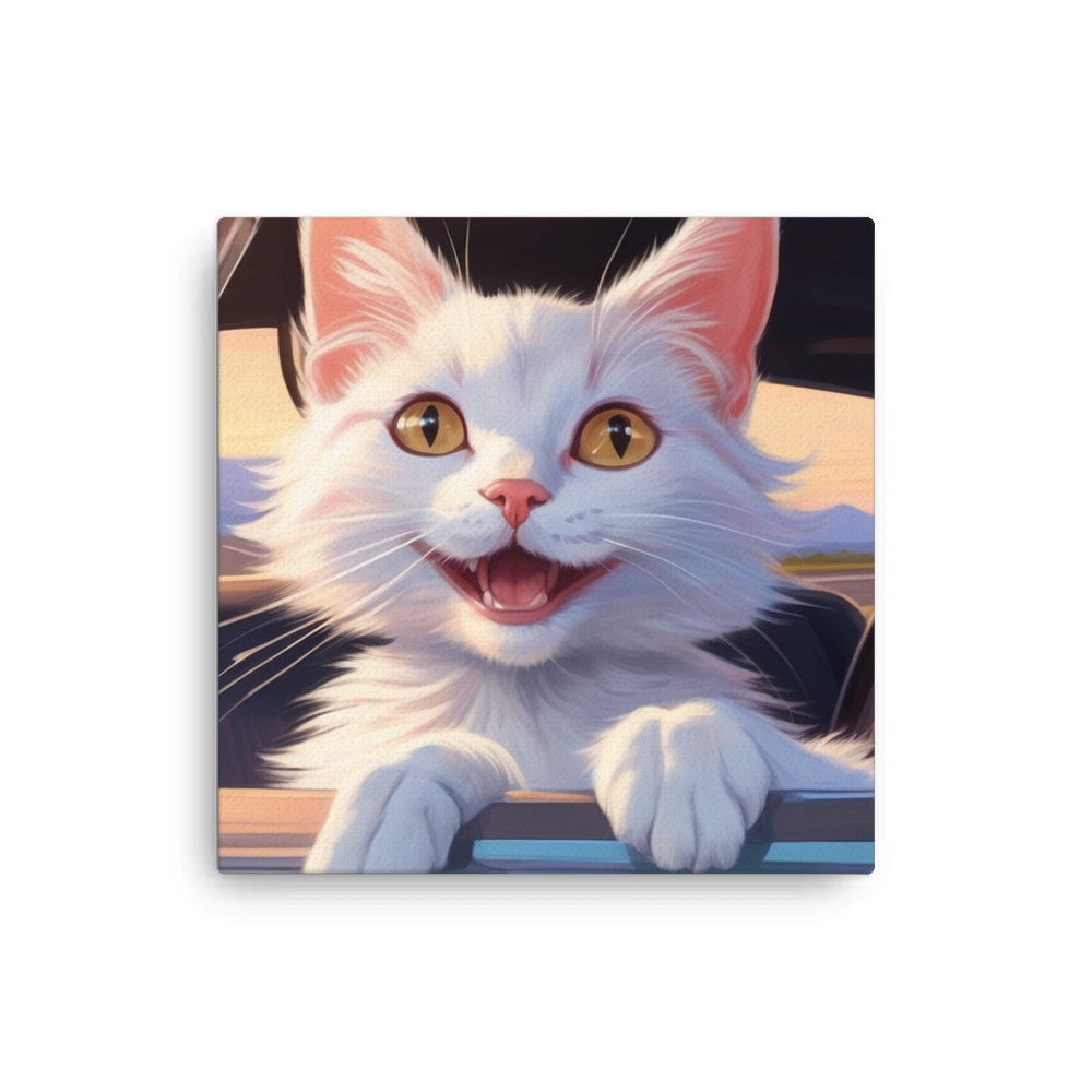 PugMug Custom White Companion Cat Canvas