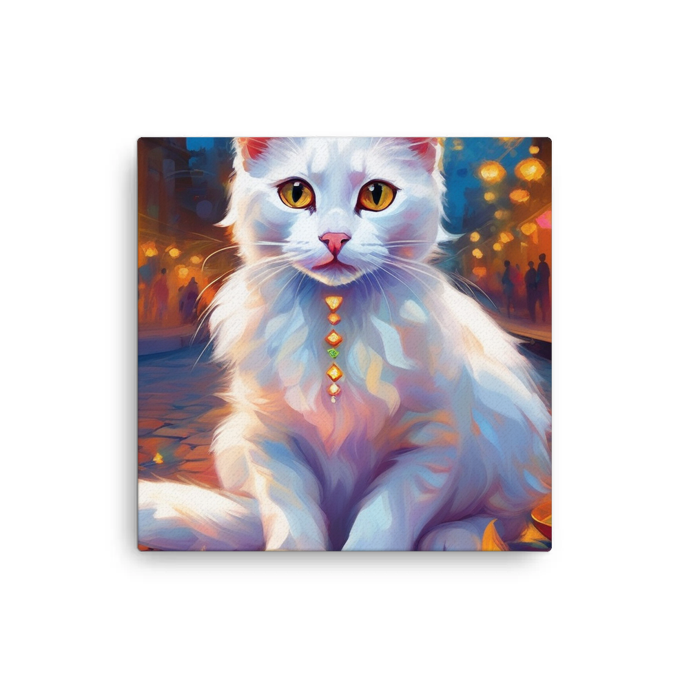 PugMug Custom White Companion Cat Canvas