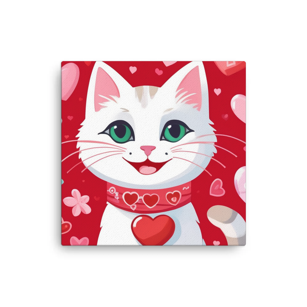 PugMug Custom White Companion Cat Canvas