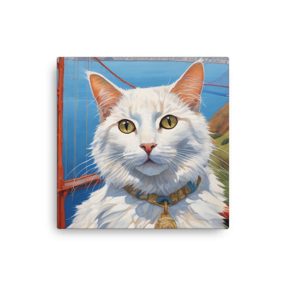 PugMug Custom White Companion Cat Canvas