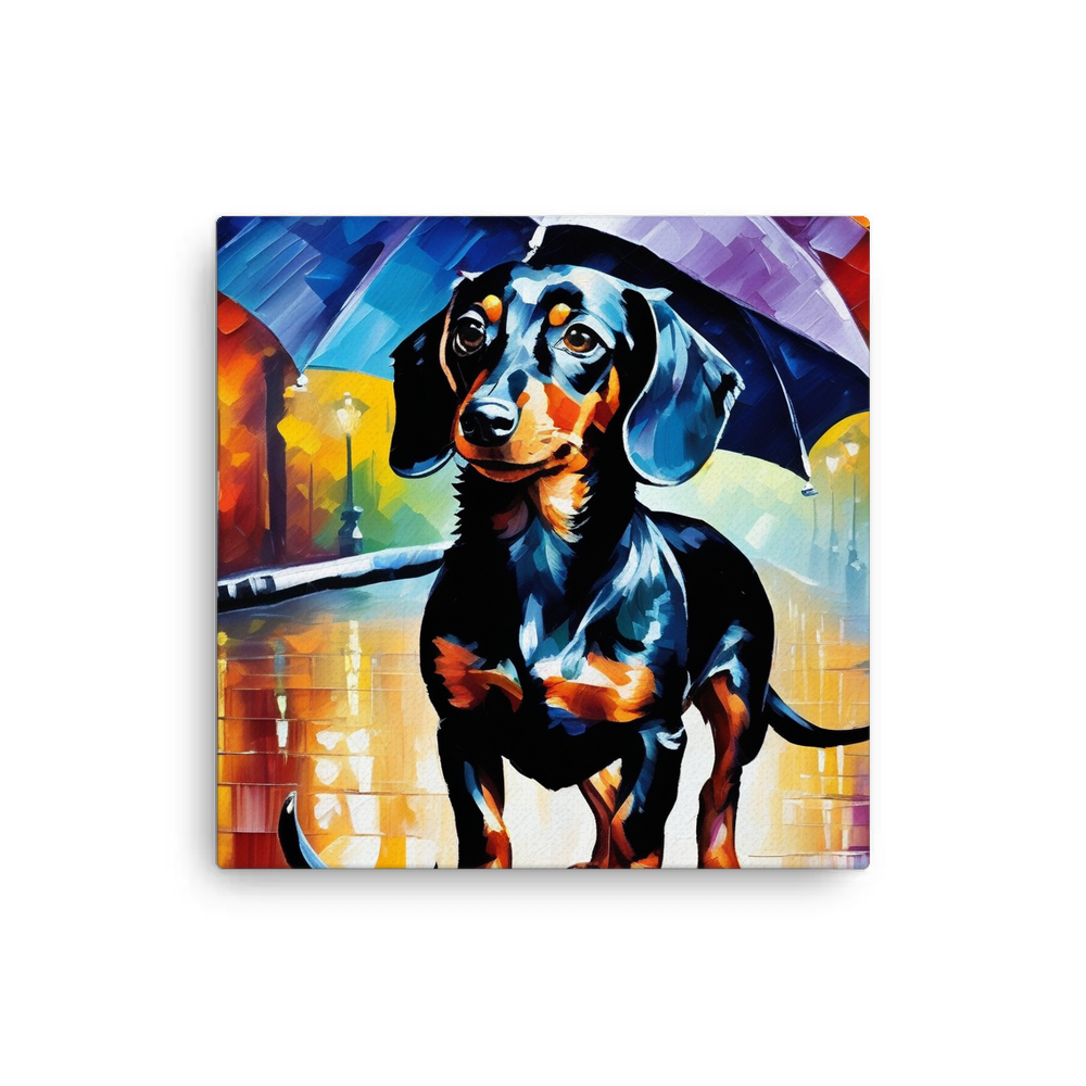 PugMug Custom Black Dachshund Canvas